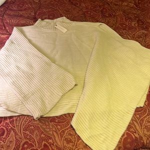 Anthrolpology Ivory Irregular Sweater Parka